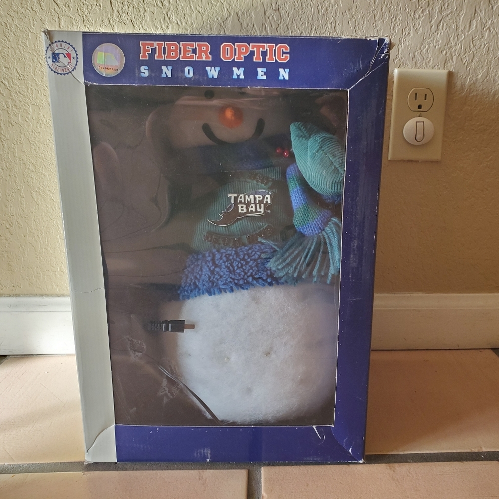 Tampa Bay Rays MLB Christmas Lights Snowman